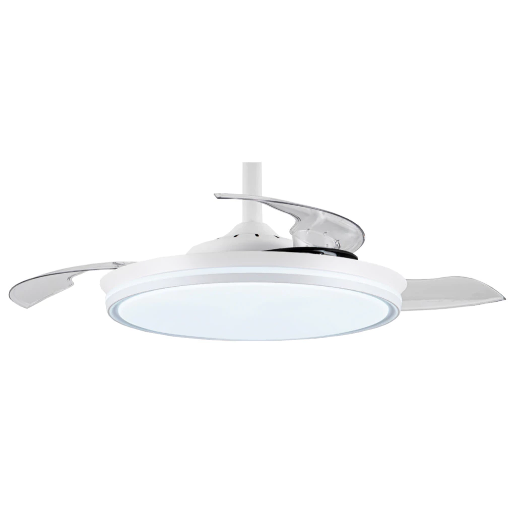 Ventilador de Teto Retrátil LED 42" — Branco Luz Lateral - Imagem 1